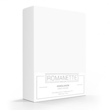 Romanette hoeslaken wit 140/200 cm.