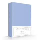Romanette hoeslaken blauw 140/200 cm.