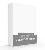 Romanette dekenovertrek wit 140/220-260 cm.