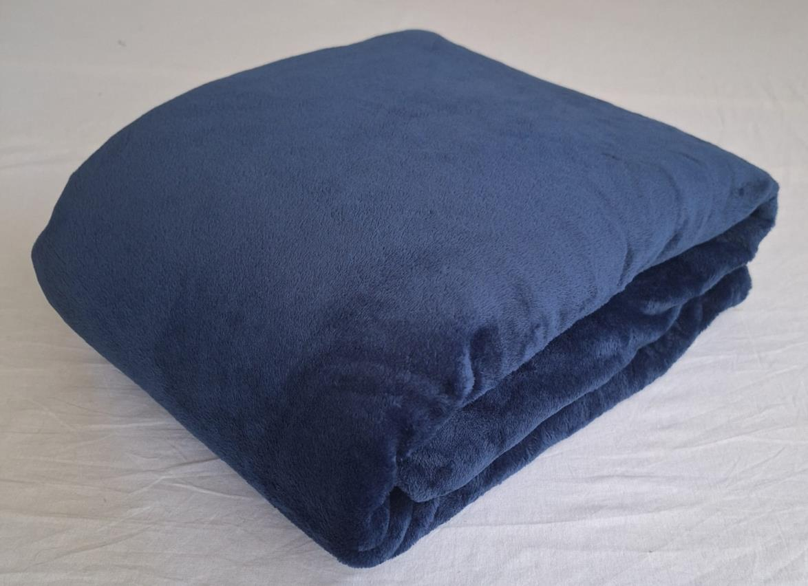 Polyester deken 150/220 cm. marine blauw