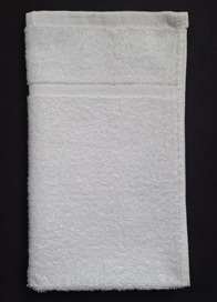 Wit gastendoekje,  Deluxe 30/50 cm.