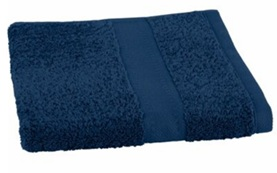 Donker blauwe handdoek, Deluxe 50/100 cm.