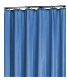 Textiel douchegordijn 120/200 cm. blauw