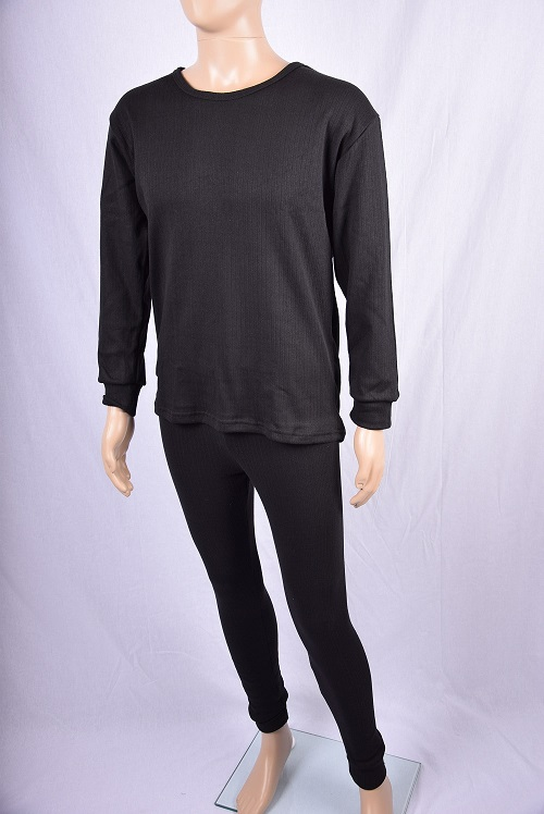 Lang ondergoed set zwart 4XL