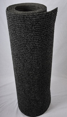 Polyrib zwart 100 cm. breed