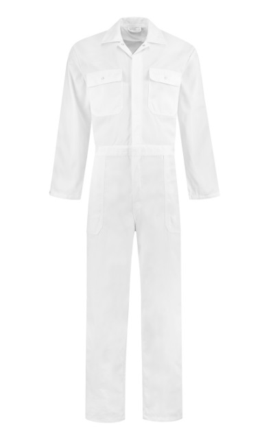 Witte overall met knopen S (46/48)