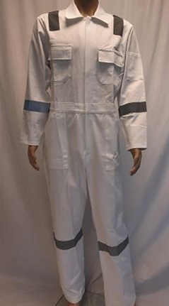 Hivis witte overall L