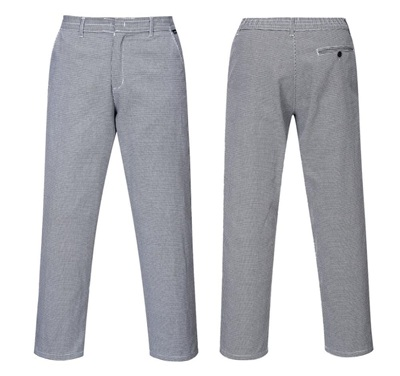 Zwart/wit geruite kokspantalon XXXL