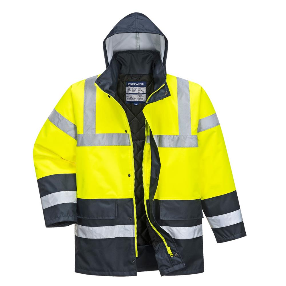 Hivis parka geel-navy XL