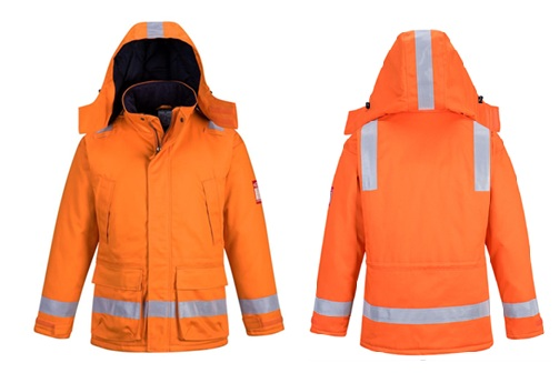 FR Antistatisch winter parka, oranje L