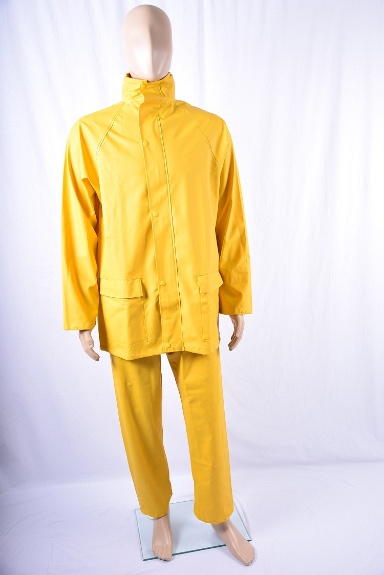 Doorwerkpak met capuchon, geel. XXXL