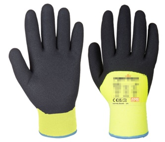 Winter handschoen geel/zwart, 9/L