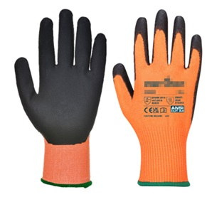 PU hivis handschoen oranje cut D, 10/XL