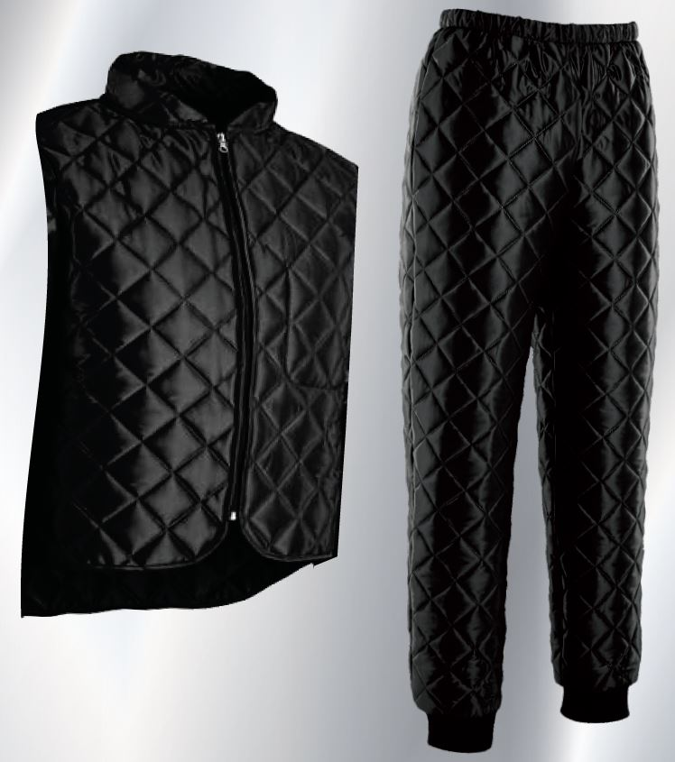 Thermo set, gewatteerd. Mouwloos M