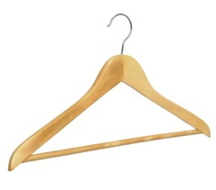 Kleerhanger blank hout